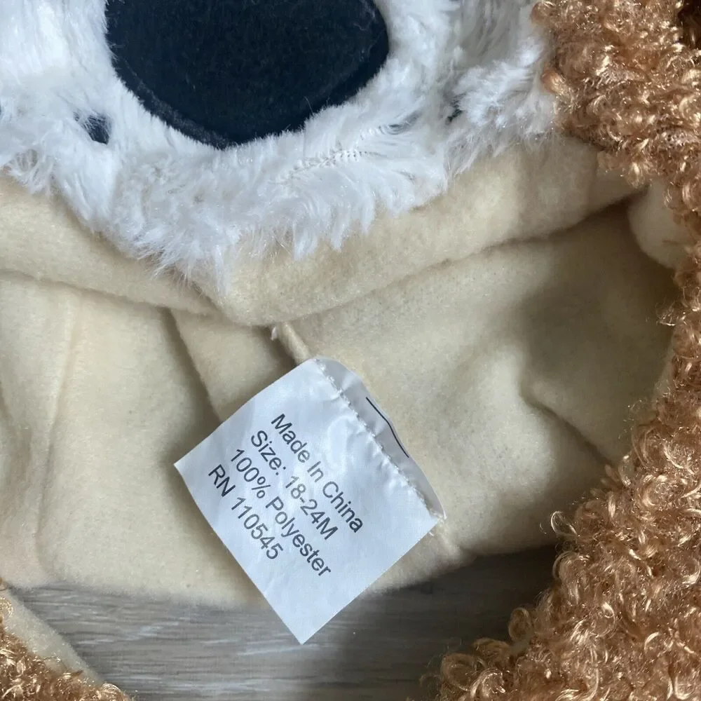 Puppy Costume 18-24 Months Brown / White Dog Costume With Head Piece & Tail